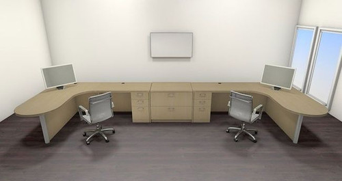 Two Persons Modern Executive Office Workstation Desk Set, #CH-AMB-S75
