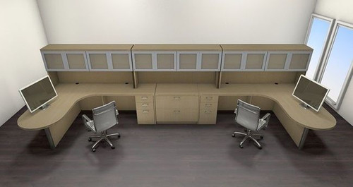 Two Persons Modern Executive Office Workstation Desk Set, #CH-AMB-S80