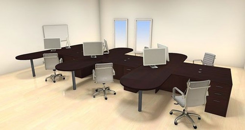 Two Persons Modern Executive Office Workstation Desk Set, #CH-AMB-S20