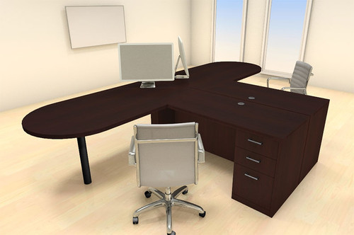 Two Persons Modern Executive Office Workstation Desk Set, #CH-AMB-S17