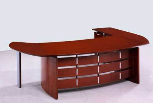 New 3Pc Cherrywood Oval Executive Office Desk #U-VAN-O1