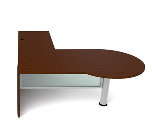 3pc L Shaped Modern Contemporary Executive Office Desk Set, #CH-JAD-L3