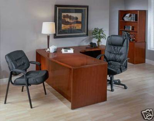 New L Shaped Wood Executive Office Desk Set, #CH-RUB-L1