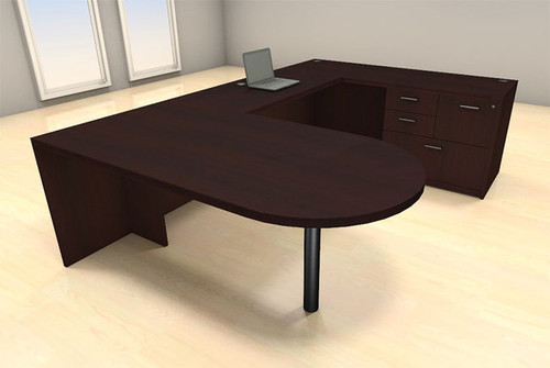 4pc U Shaped Modern Executive Office Desk Set, #CH-AMB-U33