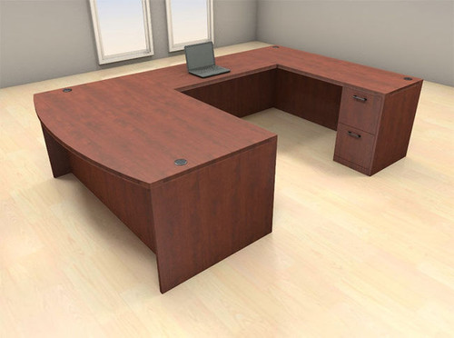 4pc U Shaped Modern Executive Office Desk Set, #CH-AMB-U60