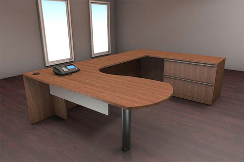 4pc U Shaped Modern Executive Office Desk Set, #CH-VER-U3