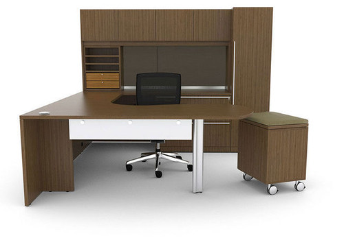 7pc U Shaped Modern Executive Office Desk Set, #CH-VER-U34