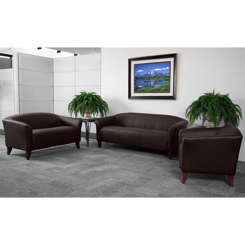 3pc Modern Leather Office Reception Sofa Set, FF-0536-13-S1