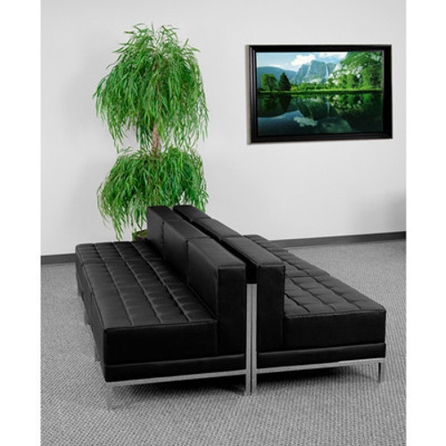 6pc Modern Leather Office Reception Sofa Set, FF-0433-12-S6