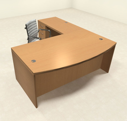 3pc Modern Contemporary L Shaped Executive Office Desk Set, #RO-ABD-L1