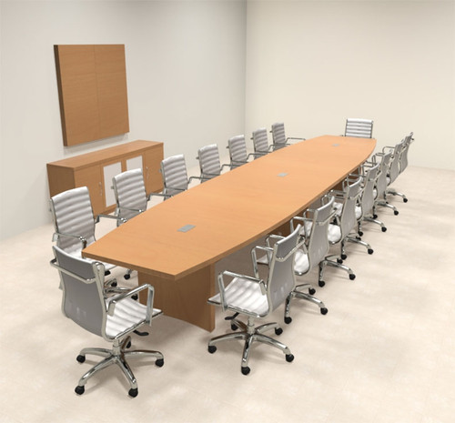 Modern Contemporary Boat Shaped 18' Feet Conference Table, #RO-ABD-C13