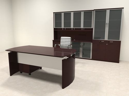 5pc Modern Contemporary Executive Office Desk Set, #RO-NAP-D12
