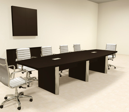 Modern Boat Shaped 12' Feet Conference Table, #OF-CON-CP10
