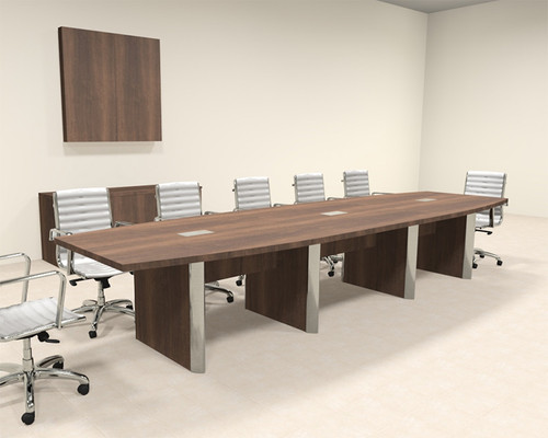 Modern Boat Shaped 14' Feet Conference Table, #OF-CON-CP14