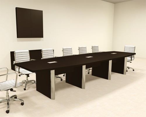 Modern Boat Shaped 14' Feet Conference Table, #OF-CON-CP15