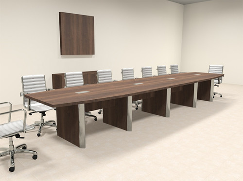 Modern Boat Shaped 18' Feet Conference Table, #OF-CON-CP24