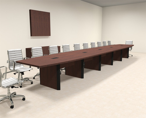 Modern Boat Shaped 24' Feet Conference Table, #OF-CON-CP37
