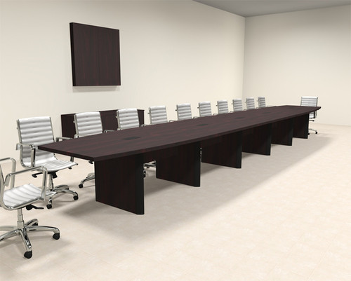 Modern Boat Shaped 24' Feet Conference Table, #OF-CON-CP38