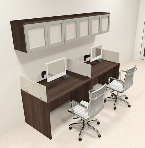 Two Person Modern Divider Office Workstation Desk Set, #CH-AMB-SP84