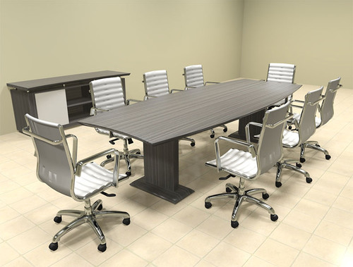 Modern Contemporary Boat Shaped 10' Feet Conference Table, #MT-STE-C7