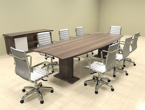 Modern Contemporary Boat Shaped 10' Feet Conference Table, #MT-STE-C8