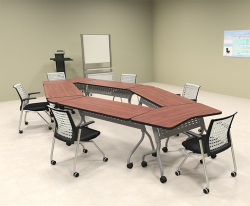 6pcs Diamond Shape Training / Conference Table Set, #MT-SYN-LT28
