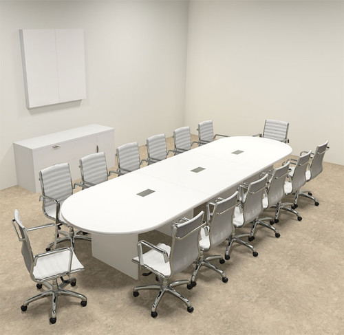 Modern Racetrack 14' Feet Conference Table, #OF-CON-C113