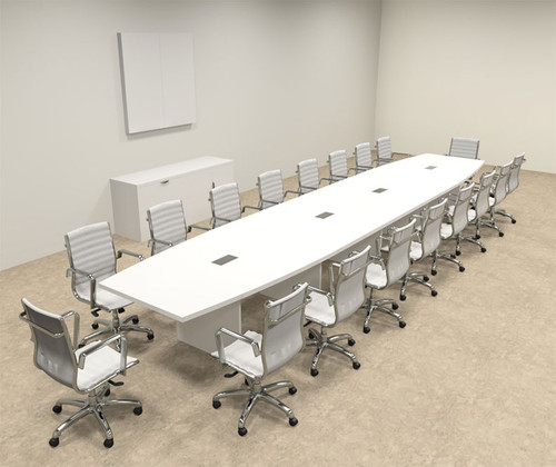 Modern Boat Shaped 20' Feet Conference Table, #OF-CON-C127 Modern Boat Shaped 20' Feet Conference Table, #OF-CON-C127