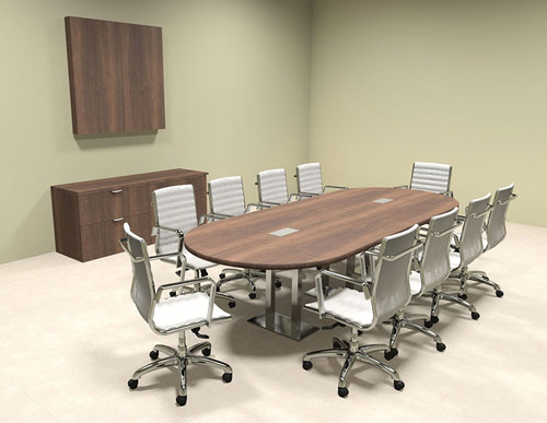 Modern Racetrack Steel Leg 10' Feet Conference Table, #OF-CON-CM2