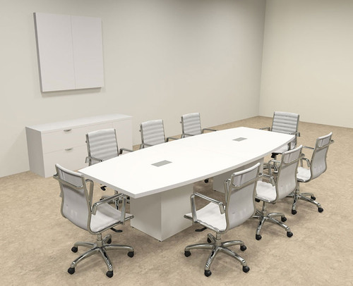 Modern Boat Shaped Cube Leg 10' Feet Conference Table, #OF-CON-CQ15