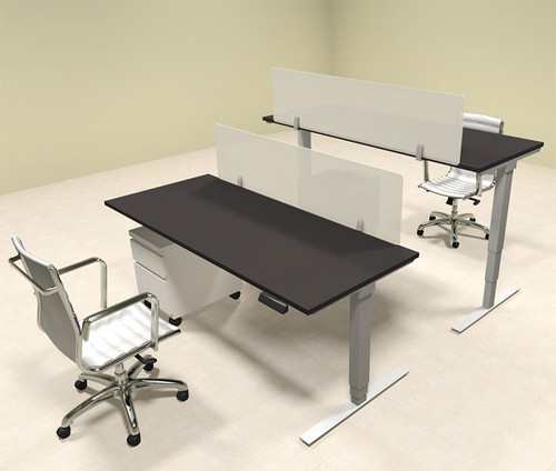 Two Persons Modern Power Adjustable Divider Workstation, #OF-CON-HP18