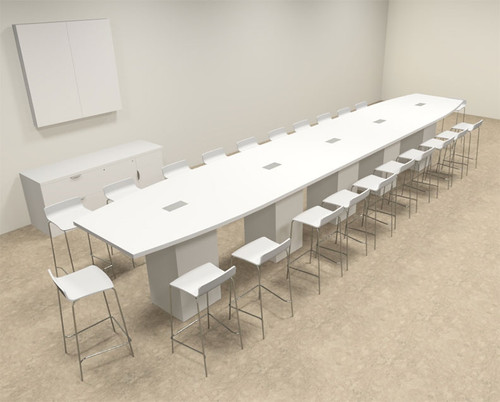 Boat Shape Counter Height 22' Feet Conference Table, #OF-CON-CT37