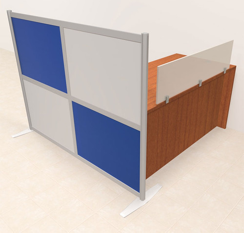 One Person Workstation w/Acrylic Aluminum Privacy Panel, #OT-SUL-HPB1