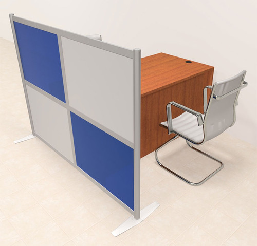 One Person Workstation w/Acrylic Aluminum Privacy Panel, #OT-SUL-HPB13