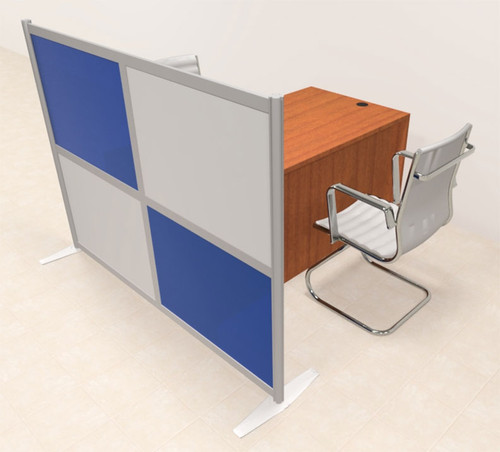 One Person Workstation w/Acrylic Aluminum Privacy Panel, #OT-SUL-HPB49