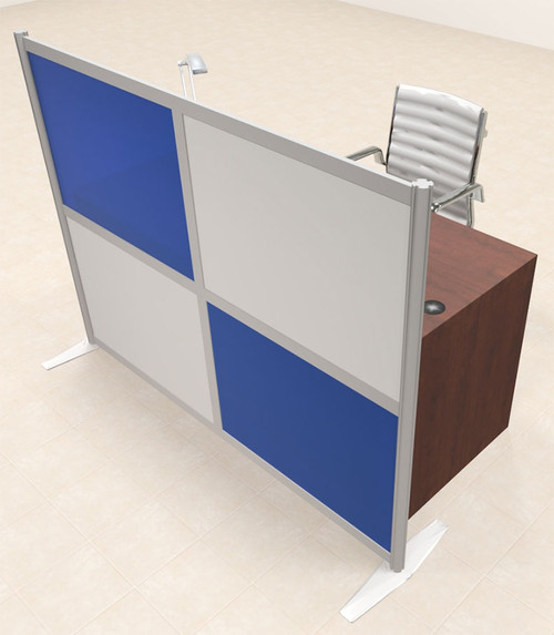 One Person Workstation w/Acrylic Aluminum Privacy Panel, #OT-SUL-HPB62