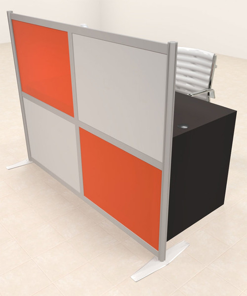 One Person Workstation w/Acrylic Aluminum Privacy Panel, #OT-SUL-HPO100