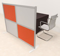One Person Workstation w/Acrylic Aluminum Privacy Panel, #OT-SUL-HPO87