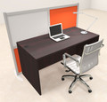 One Person Workstation w/Acrylic Aluminum Privacy Panel, #OT-SUL-HPO99