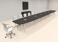 Modern Boat shaped 28' Feet Conference Table, #OF-CON-CW76