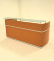 2pc Modern Contemporary Glass Counter Reception Desk Set, #RO-NAP-R1