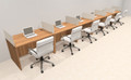 Six Person Modern Acrylic Divider Office Workstation Desk Set, #OT-SUS-SP21