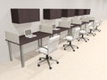 5 Person Modern  Metal Leg Office Workstation Desk Set, #OT-SUL-SPM68