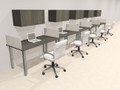 5 Person Modern  Metal Leg Office Workstation Desk Set, #OT-SUL-SPM70