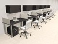 6 Person Modern  Metal Leg Office Workstation Desk Set, #OT-SUL-SPM99