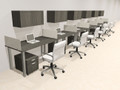 6 Person Modern  Metal Leg Office Workstation Desk Set, #OT-SUL-SPM100