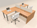 2 Person Modern  Metal Leg Office Workstation Desk Set, #OT-SUL-SPM101