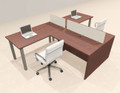 2 Person Modern  Metal Leg Office Workstation Desk Set, #OT-SUL-SPM102