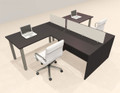 2 Person Modern  Metal Leg Office Workstation Desk Set, #OT-SUL-SPM104