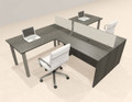 2 Person Modern  Metal Leg Office Workstation Desk Set, #OT-SUL-SPM105